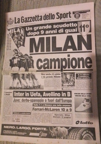 Prima pagina della - , gazzetta