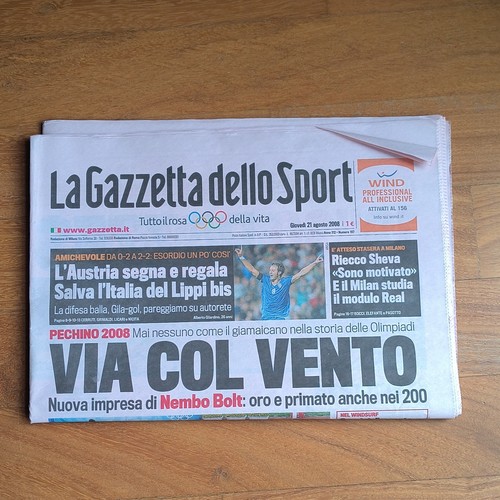 Gazzetta dello sport prima - gazzetta,